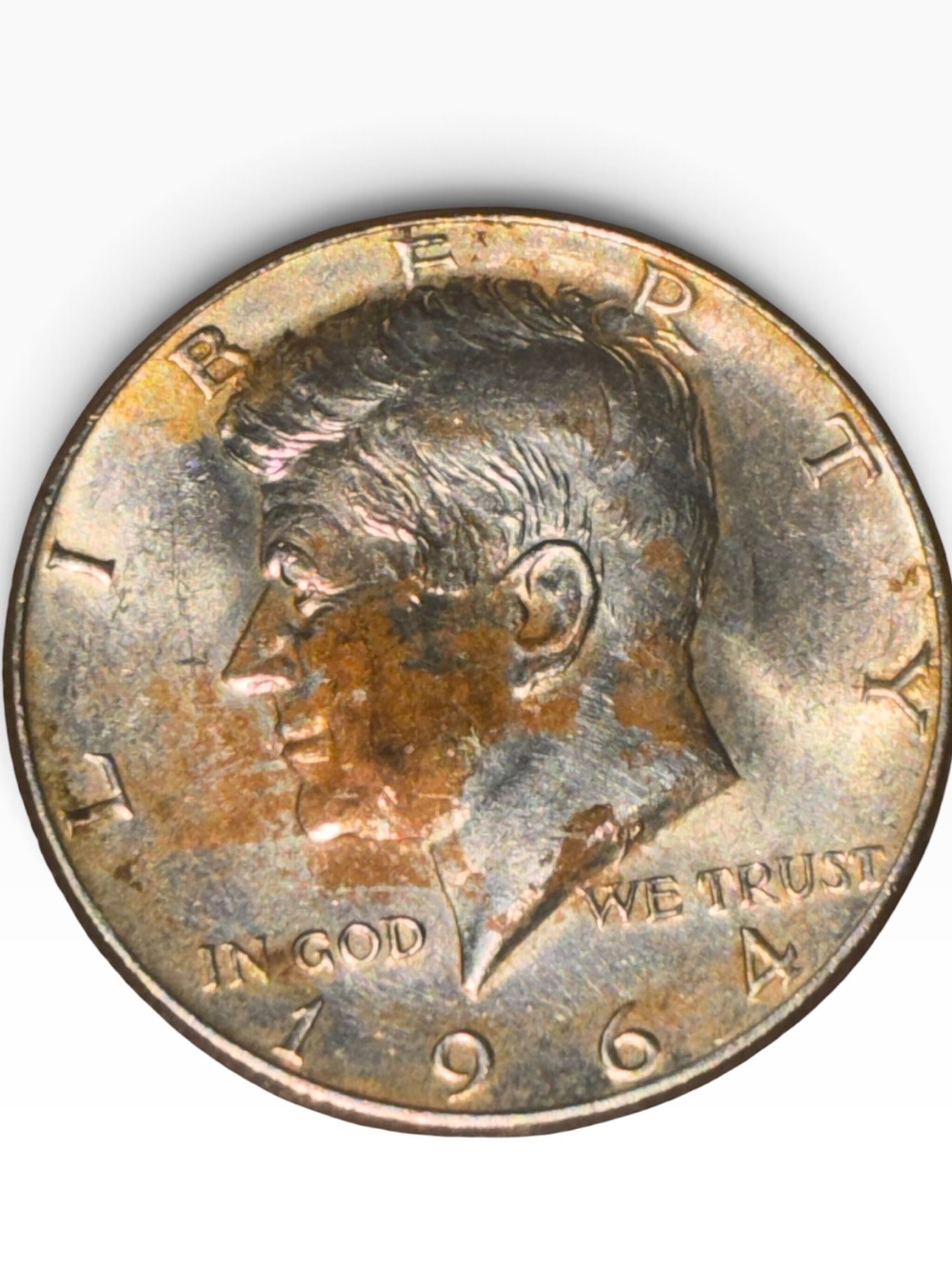 1964 JFK Half Dollar - Silver Coin in cardboard closure
